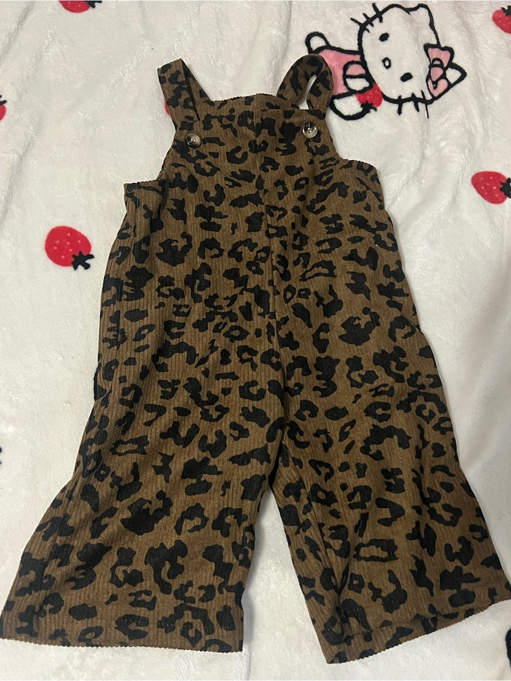 Kids Leopard Print One-Piece Overalls - Brown/Black
